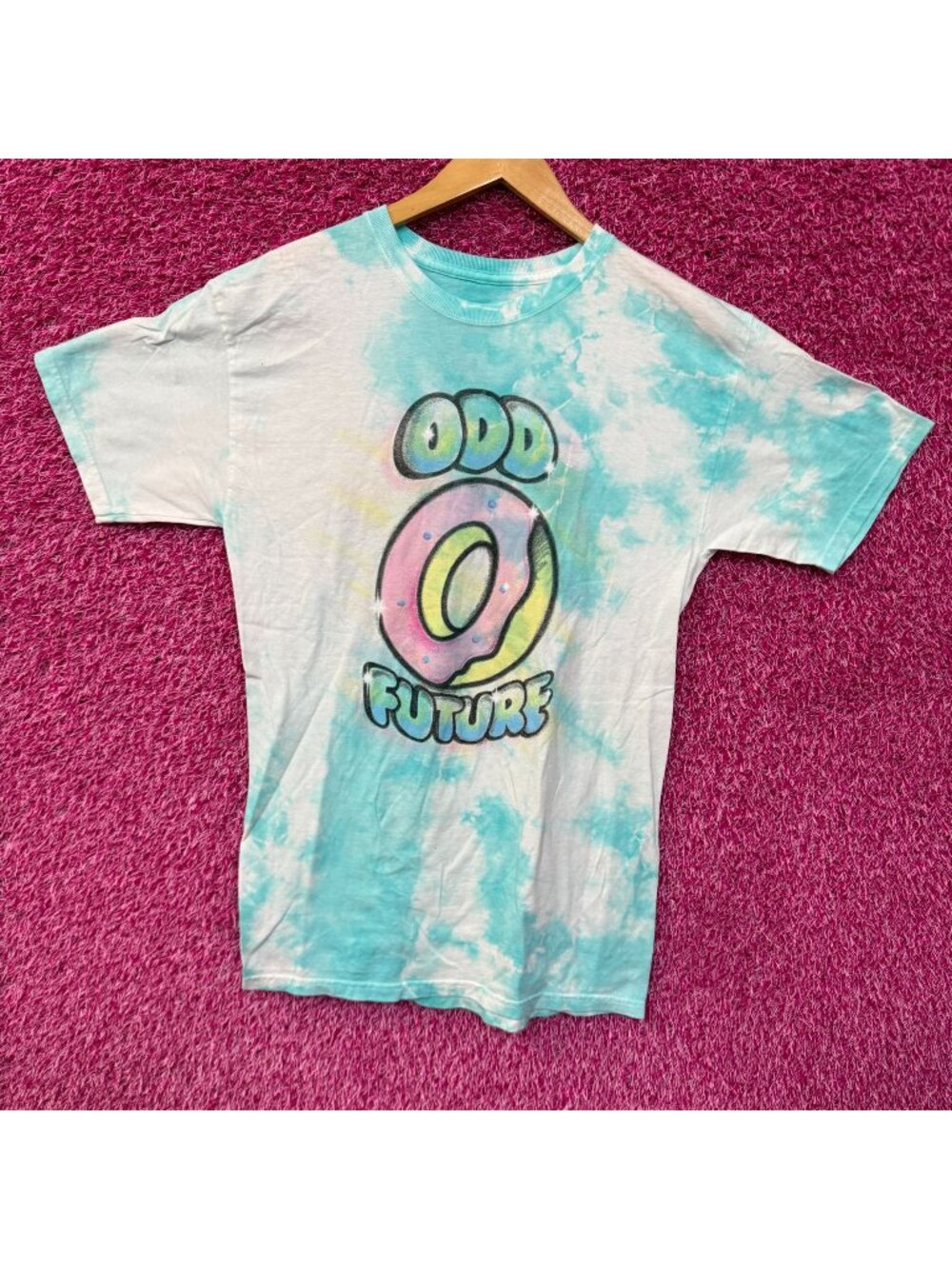 Odd Future Airbrush Iced Out Donut Logo Hip Hop Tie Dye M